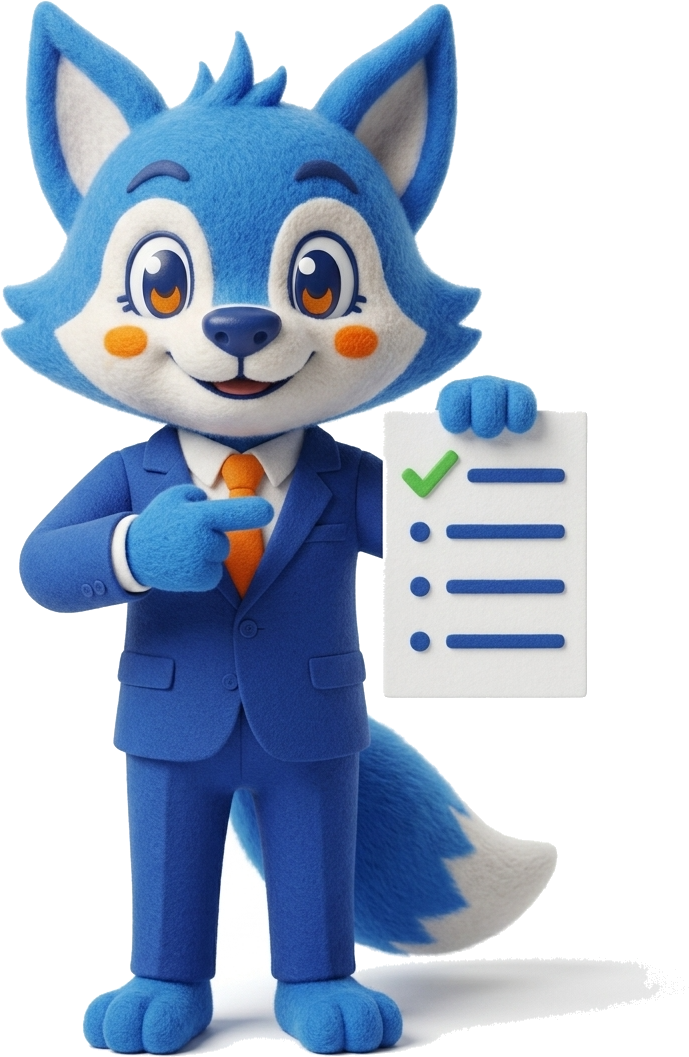 Woofy présentant une checklist