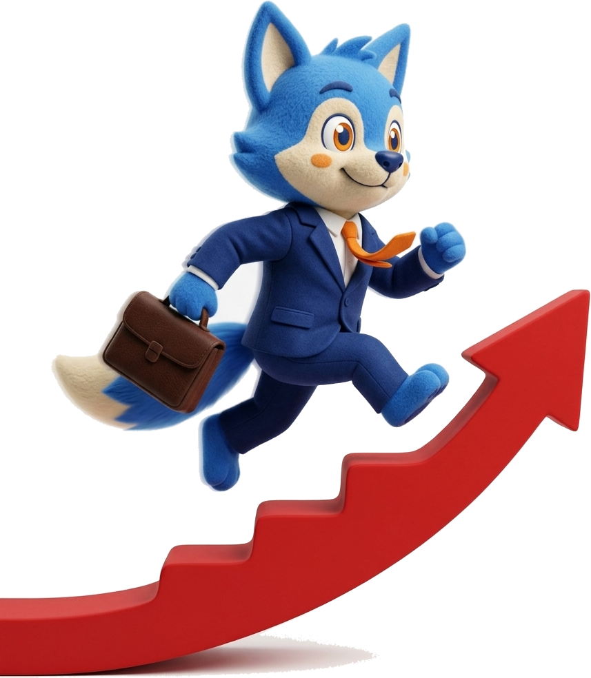 Woofy gravissant une flèche de croissance